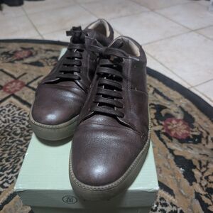Men's Brown Leather Sneakers
